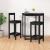 Scaune de bar, 2 buc., negru, 40x41,5x112 cm, lemn masiv pin GartenMobel Dekor