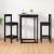 Scaune de bar, 2 buc., negru, 40x41,5x112 cm, lemn masiv pin GartenMobel Dekor