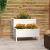 Jardinieră, alb, 84,5x84x75 cm, lemn masiv de pin GartenMobel Dekor