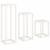 Set suport de plante, 3 piese, alb, lemn masiv de pin GartenMobel Dekor