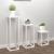 Set suport de plante, 3 piese, alb, lemn masiv de pin GartenMobel Dekor