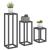 Set suport de plante, 3 piese, gri, lemn masiv de pin GartenMobel Dekor