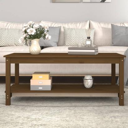 Măsuță de cafea, maro miere, 110x55x45 cm, lemn masiv de pin GartenMobel Dekor