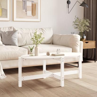 Măsuță de cafea, alb, 118x63x45 cm, lemn masiv de pin GartenMobel Dekor