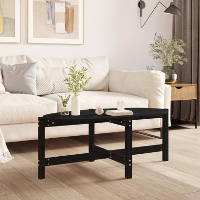 Măsuță de cafea, negru, 118x63x45 cm, lemn masiv de pin GartenMobel Dekor