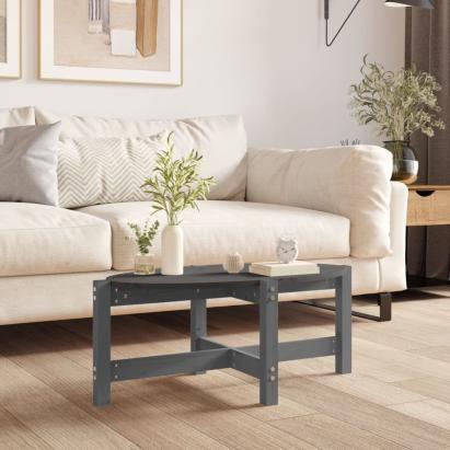 Măsuță de cafea, gri, 87x48x35 cm, lemn masiv de pin GartenMobel Dekor