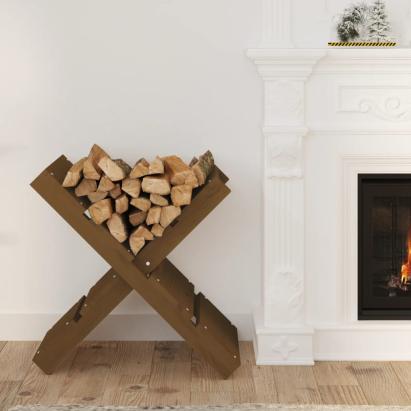 Suport pentru bușteni maro miere 47x39,5x48cm lemn masiv de pin GartenMobel Dekor