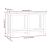 Banc de lucru, gri, 140x50x80 cm, lemn masiv pin GartenMobel Dekor
