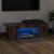 Comodă TV cu lumini LED, stejar fumuriu, 90x39x30 cm GartenMobel Dekor