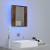 Dulap cu oglindă de baie LED, stejar fumuriu, 40x12x45 cm, lemn GartenMobel Dekor