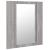 Dulap cu oglindă cu LED de baie, gri sonoma, 40x12x45 cm, lemn GartenMobel Dekor