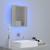 Dulap cu oglindă cu LED de baie, gri sonoma, 40x12x45 cm, lemn GartenMobel Dekor