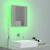 Dulap cu oglindă cu LED de baie, gri sonoma, 40x12x45 cm, lemn GartenMobel Dekor