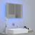 Dulap cu oglindă & LED gri sonoma 60x12x45 cm lemn compozit GartenMobel Dekor