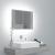 Dulap cu oglindă & LED gri sonoma 60x12x45 cm lemn compozit GartenMobel Dekor