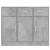 Servantă, gri beton, 91x28x75 cm, lemn prelucrat GartenMobel Dekor