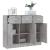 Servantă, gri beton, 91x28x75 cm, lemn prelucrat GartenMobel Dekor