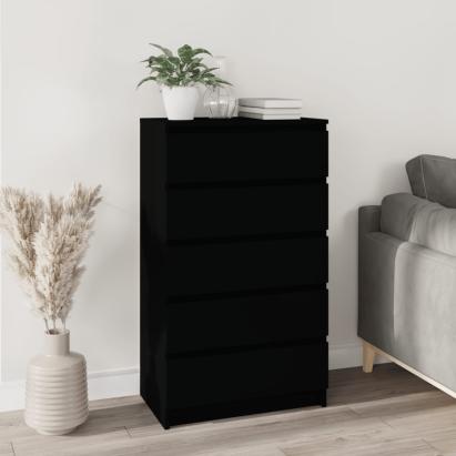 Dulap cu sertar, negru, 60x36x103 cm, lemn prelucrat GartenMobel Dekor