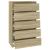 Dulap cu sertar, stejar sonoma, 60x36x103 cm, lemn prelucrat GartenMobel Dekor