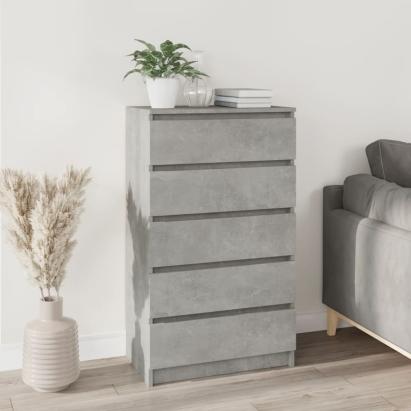 Dulap cu sertare, gri beton, 60x36x103 cm, lemn prelucrat GartenMobel Dekor
