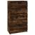 Dulap cu sertar, stejar fumuriu, 60x36x103 cm, lemn prelucrat GartenMobel Dekor