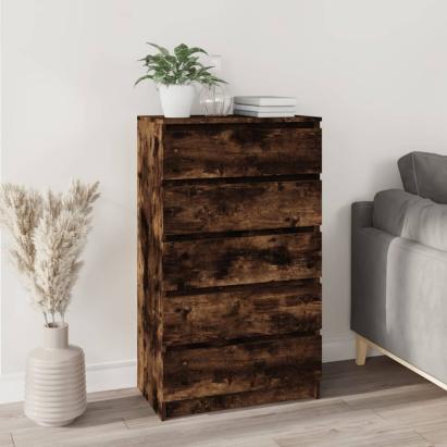 Dulap cu sertar, stejar fumuriu, 60x36x103 cm, lemn prelucrat GartenMobel Dekor