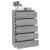 Dulap cu sertar, gri sonoma, 60x36x103 cm, lemn prelucrat GartenMobel Dekor