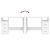 Birou cu sertare, alb, 102x50x76 cm, lemn prelucrat GartenMobel Dekor