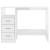 Birou cu sertare, alb extralucios, 102x50x76 cm, lemn prelucrat GartenMobel Dekor
