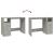 Birou cu sertare, gri beton, 102x50x76 cm, lemn prelucrat GartenMobel Dekor