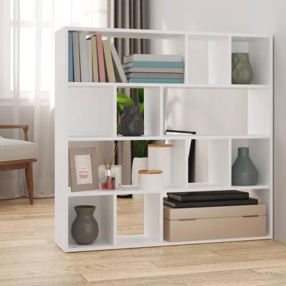 Bibliotecă/Separator cameră, alb, 105x24x102 cm GartenMobel Dekor