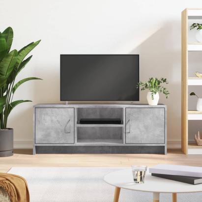 Comodă TV, gri beton, 102x30x37,5 cm, lemn prelucrat GartenMobel Dekor