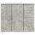 Servantă, gri beton, 91x29,5x75 cm, lemn prelucrat GartenMobel Dekor