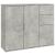 Servantă, gri beton, 91x29,5x75 cm, lemn prelucrat GartenMobel Dekor