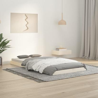 Cadru de pat, alb, 90x190 cm, single, lemn masiv de pin GartenMobel Dekor