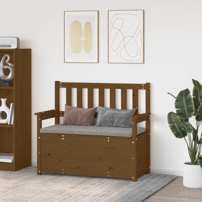 Bancă, maro miere, 112,5x51,5x96,5 cm, lemn masiv de pin GartenMobel Dekor