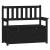 Bancă, negru, 112,5x51,5x96,5 cm, lemn masiv de pin GartenMobel Dekor