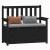 Bancă, negru, 112,5x51,5x96,5 cm, lemn masiv de pin GartenMobel Dekor
