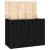 Cutie de rufe, negru, 88,5x44x66 cm, lemn masiv de pin GartenMobel Dekor