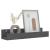 Rafturi de perete, 2 buc., gri, 50x12x9 cm, lemn masiv de pin GartenMobel Dekor