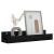 Rafturi de perete, 2 buc., negru, 50x12x9 cm, lemn masiv de pin GartenMobel Dekor