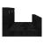 Rafturi de perete, 2 buc., negru, 50x12x9 cm, lemn masiv de pin GartenMobel Dekor