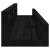 Rafturi de perete, 2 buc., negru, 80x12x9 cm, lemn masiv de pin GartenMobel Dekor
