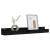 Rafturi de perete, 2 buc., negru, 80x12x9 cm, lemn masiv de pin GartenMobel Dekor