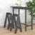 Scaune, 2 buc., gri, 40x40x75 cm, lemn masiv de pin GartenMobel Dekor