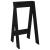 Scaune, 2 buc., negru, 40x40x75 cm, lemn masiv de pin GartenMobel Dekor