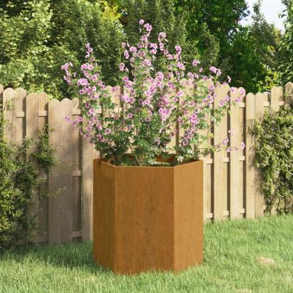 Jardinieră, ruginiu, 40x40x45 cm, oțel corten GartenMobel Dekor