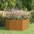 Jardinieră, ruginiu, 90x90x45 cm, oțel corten GartenMobel Dekor