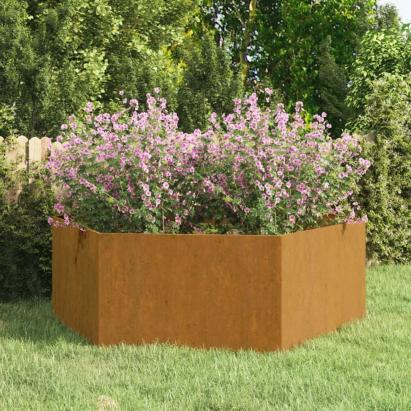 Jardinieră, ruginiu, 138x120x45 cm, oțel corten GartenMobel Dekor