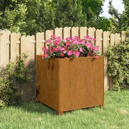 Jardinieră cu picioare, ruginiu, 49x47x50 cm, oțel corten GartenMobel Dekor